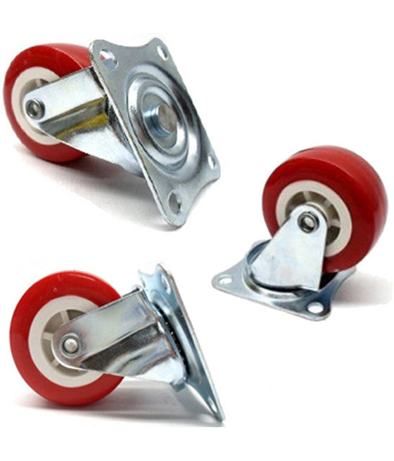 Kit de 4 ruedas rueda de rueda de rueda de rueda para carretillas carretillas Soporte giratorio