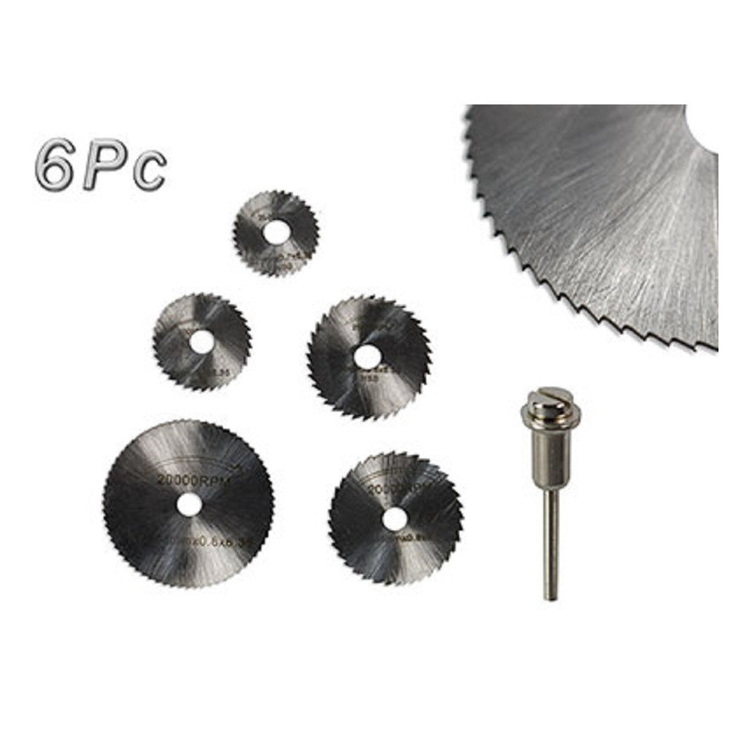6 Discos de corte con husillo Cuchillas circulares Dremel Varios tamaños DIY