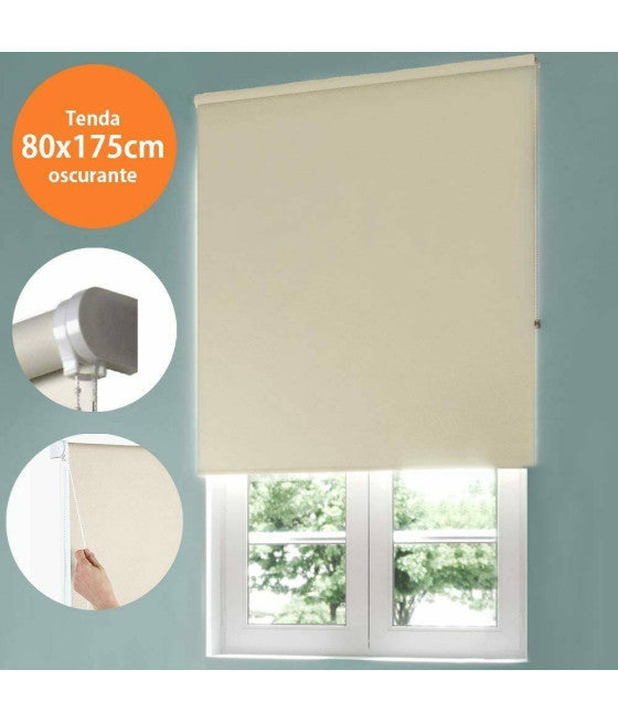 80x175cm Cortina de rodillo Beige Descore con tiendas de cadenas Sombrilla de sombrilla Inicio Ventana