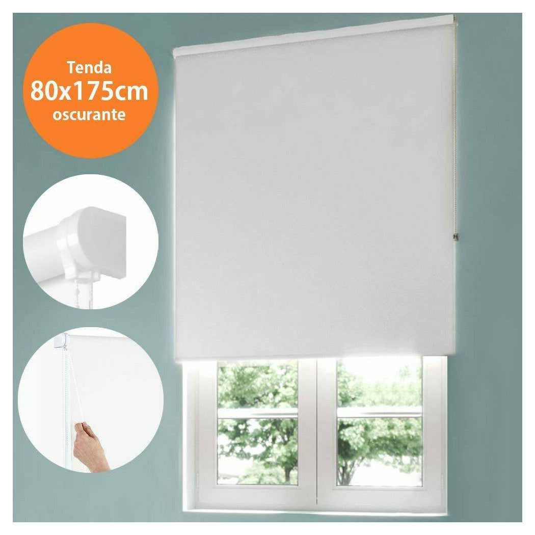 80x175cm Cortina de rodillo oscureciendo blanco con tiendas de cadenas de la sombra de la sombrilla