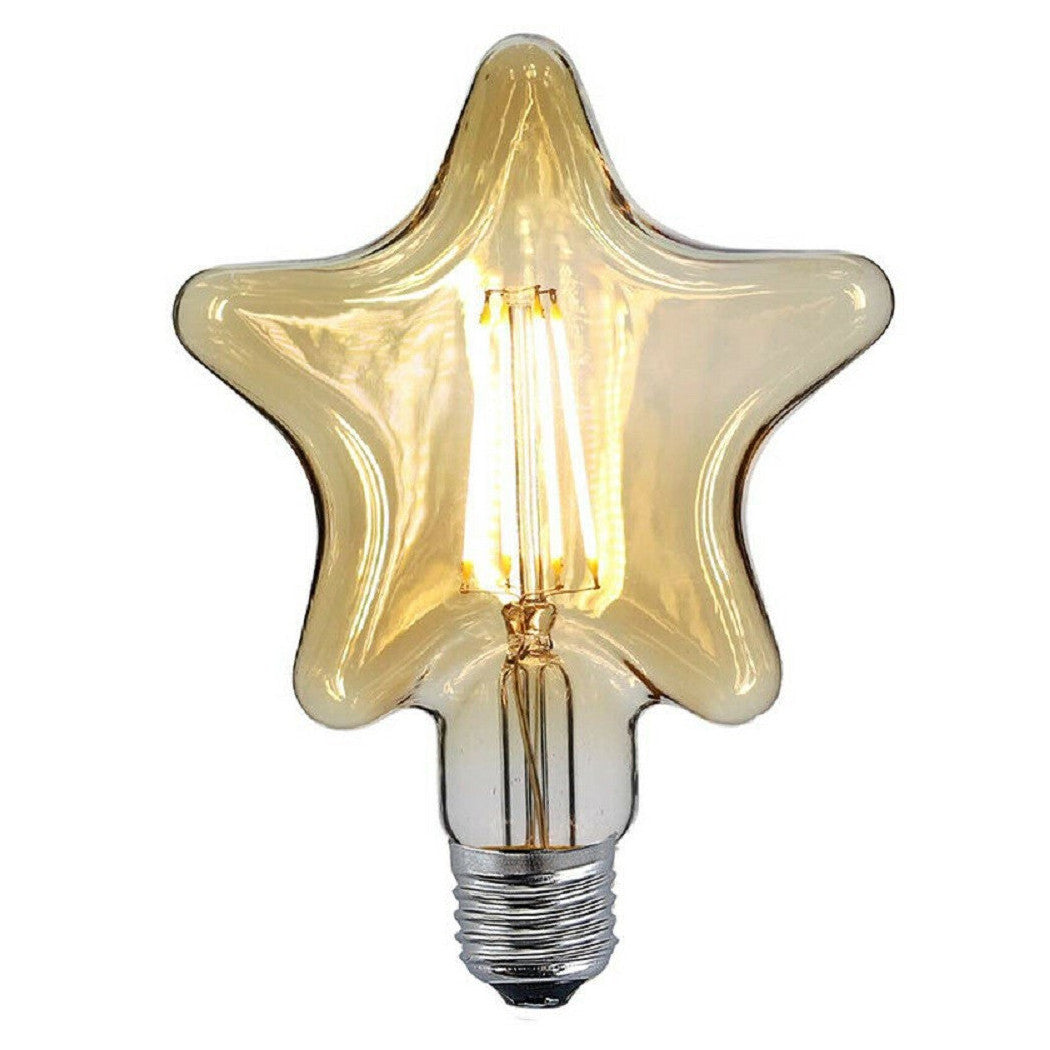 Amber Star Filamento Bombilla de luz de 4 vatios Estilo Vintage Retro Decorativo ST-OC