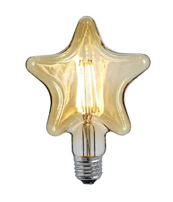 Amber Star Filamento Bombilla de luz de 4 vatios Estilo Vintage Retro Decorativo ST-OC