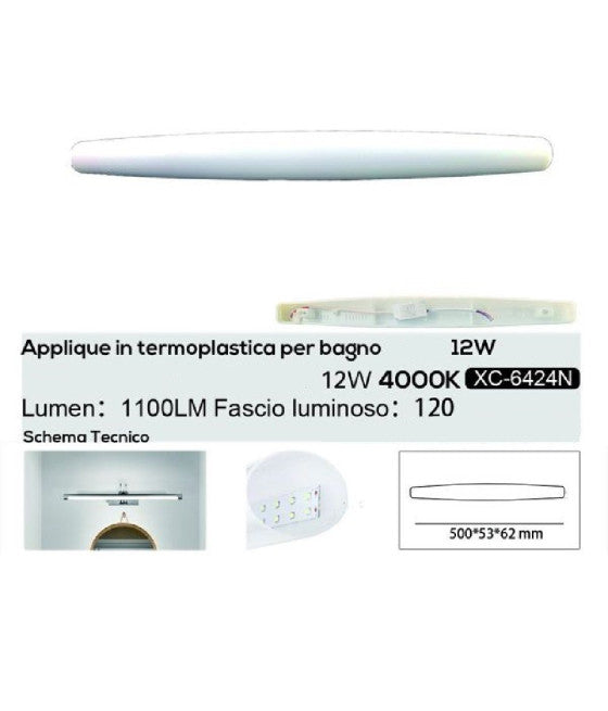 APLIQUE LED 8W BLANCO DOBLE EMISIÓN LÁMPARA 6500K 3000K 4000 E17