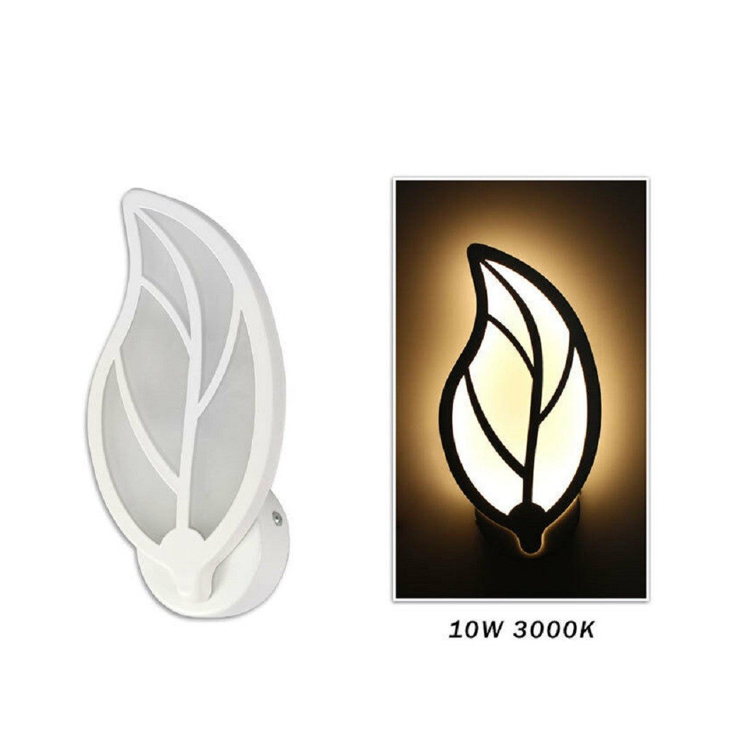 Aplique de hoja de pared 7 vatios lámpara abat jour natural caliente luz fría e32