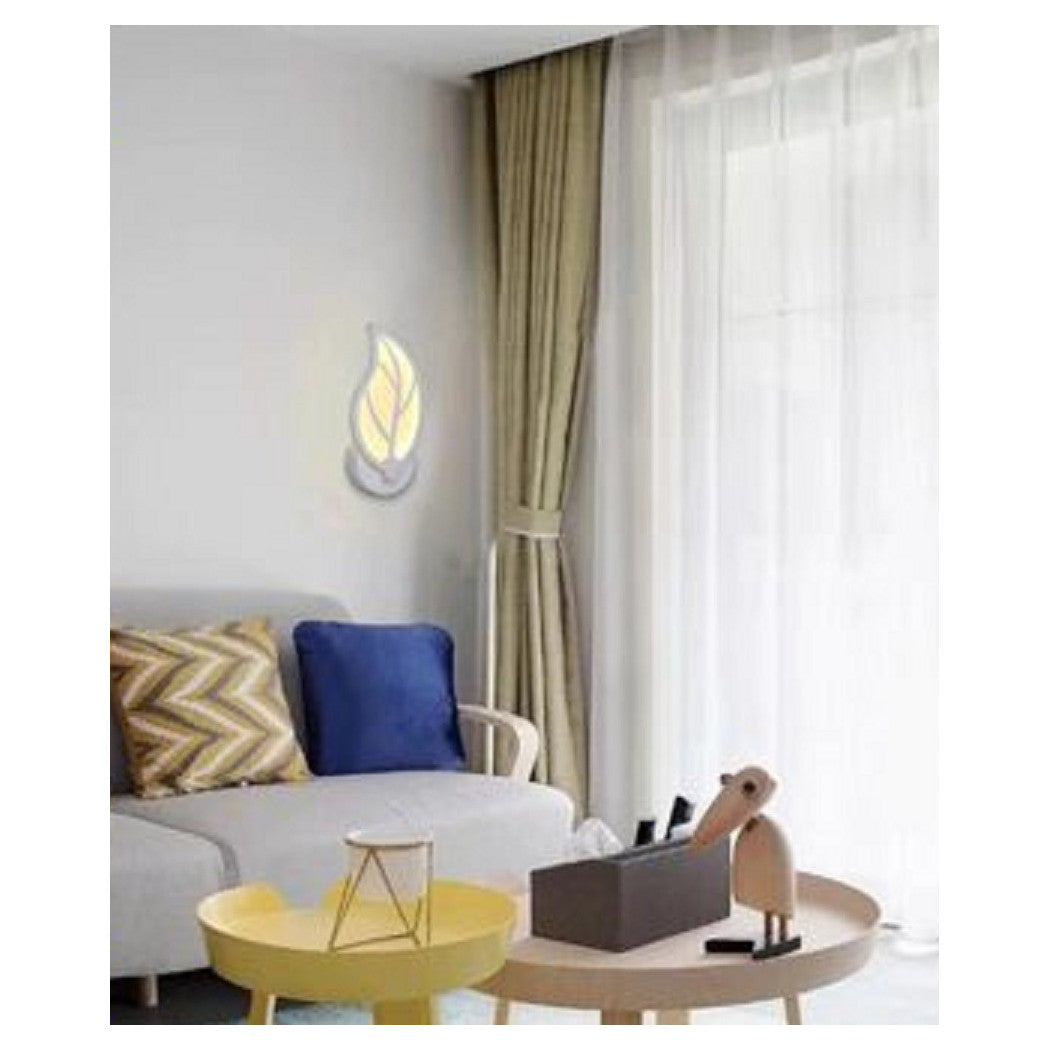 Aplique de hoja de pared 7 vatios lámpara abat jour natural caliente luz fría e32