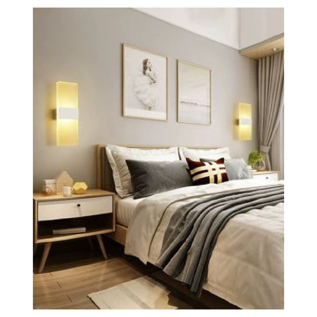 Aplique LED Lámpara de pared 8Watt Luz de doble emisión 3000K 4000K 6500K E37
