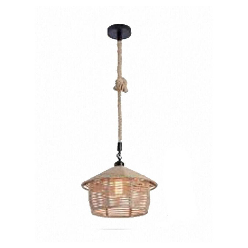 Araña de estilo de cáñamo estilo vintage de estilo retro Ataque de la lámpara E27 A54