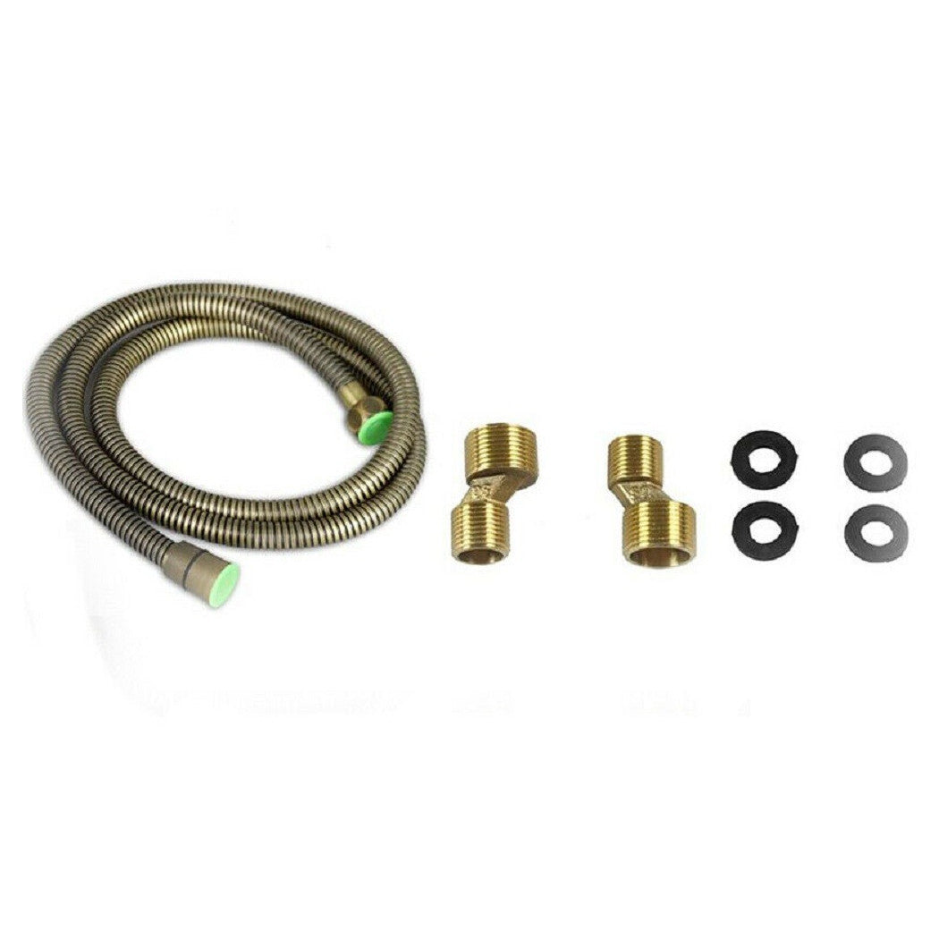 Baño Tap Tapones de ducha Baño Mezclador Doble Perilla Bronce Satén Bronce