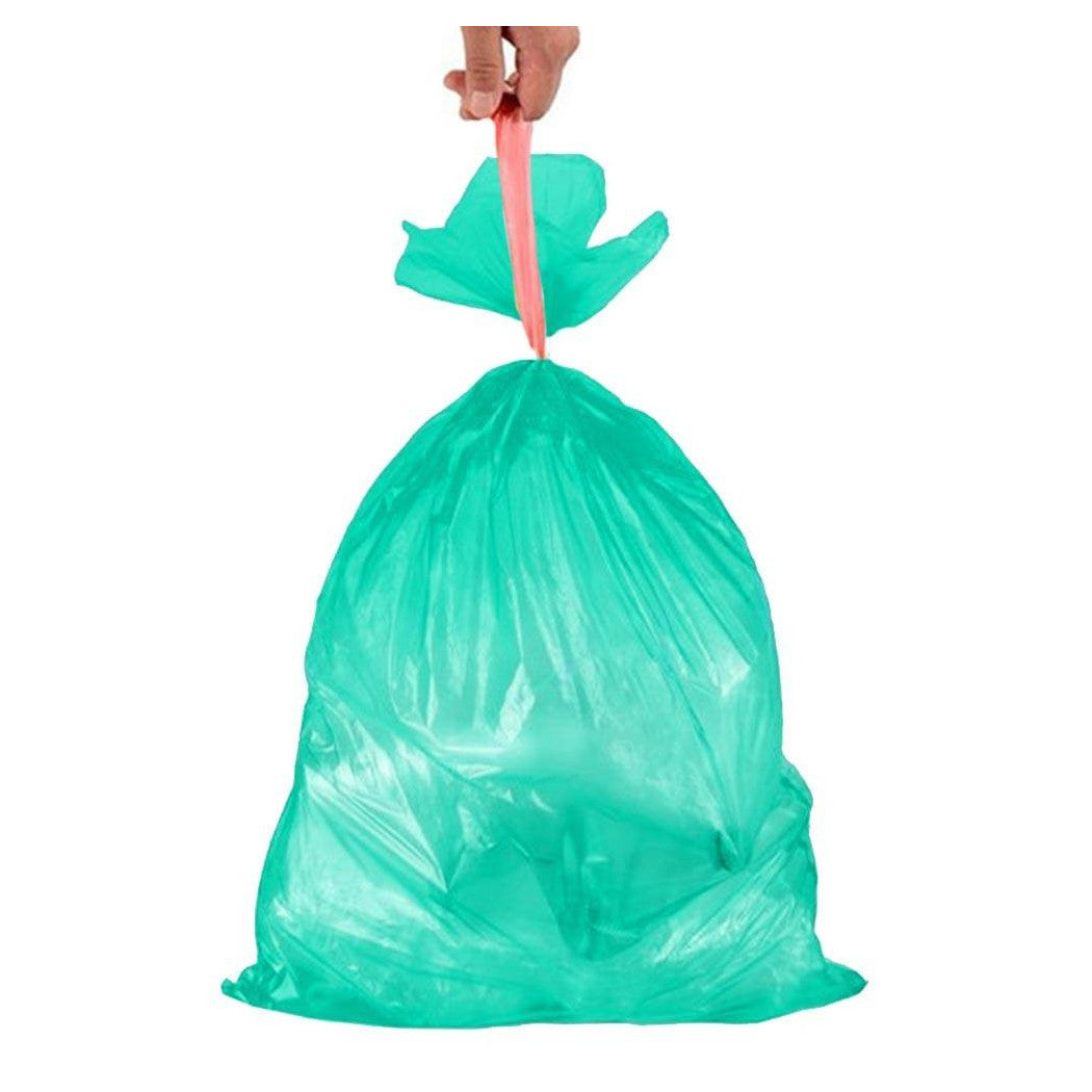 Bolsas de rollos de 7x Bolsas Basura 40LT 55x65cm Cierre de encaje verde 105pc