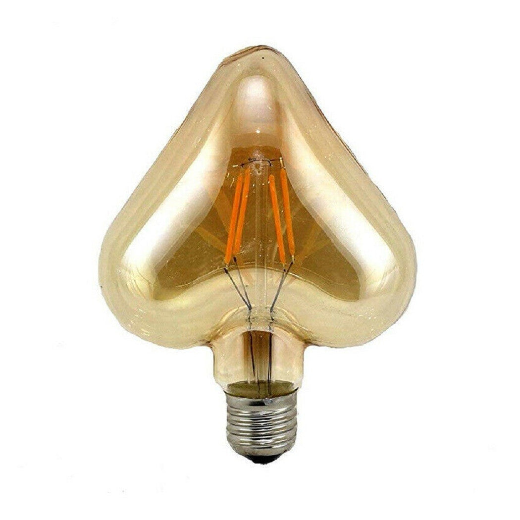 Bombilla Filamento Corazón Amber E27 4W Estilo vintage Retro Luz decorativa Cu-OC