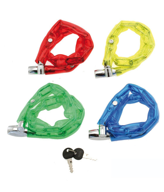 Bicicleta de la cadena de seguridad antirrobo Candado de la bicicleta 2 llaves de acero 8 x 1200mm