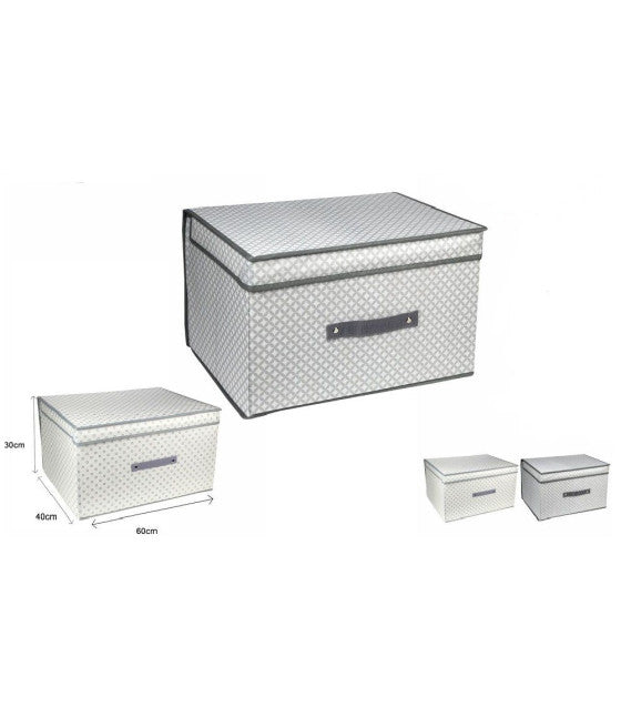 Caja Guardar Caja de vestuario Contenedor 2 cajones Organizador 39 x 34 x 26 CM 69727