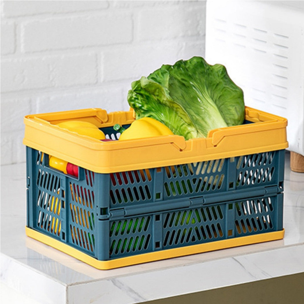 Cesta contenedores cesta cesta organizador apilable caja plegable