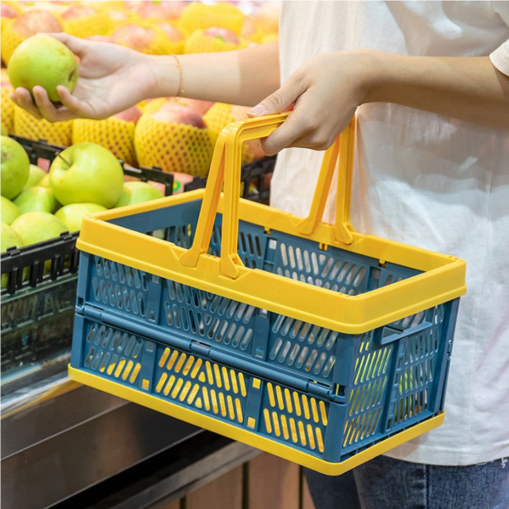 Cesta contenedores cesta cesta organizador apilable caja plegable