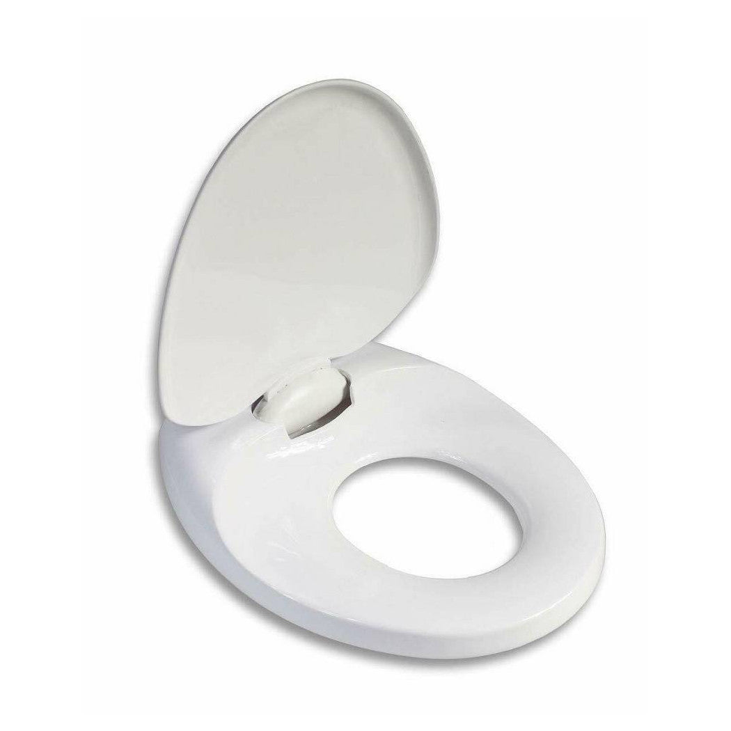 Cubierta blanca adaptador reductor para niños tableta WC Cierre acolchado