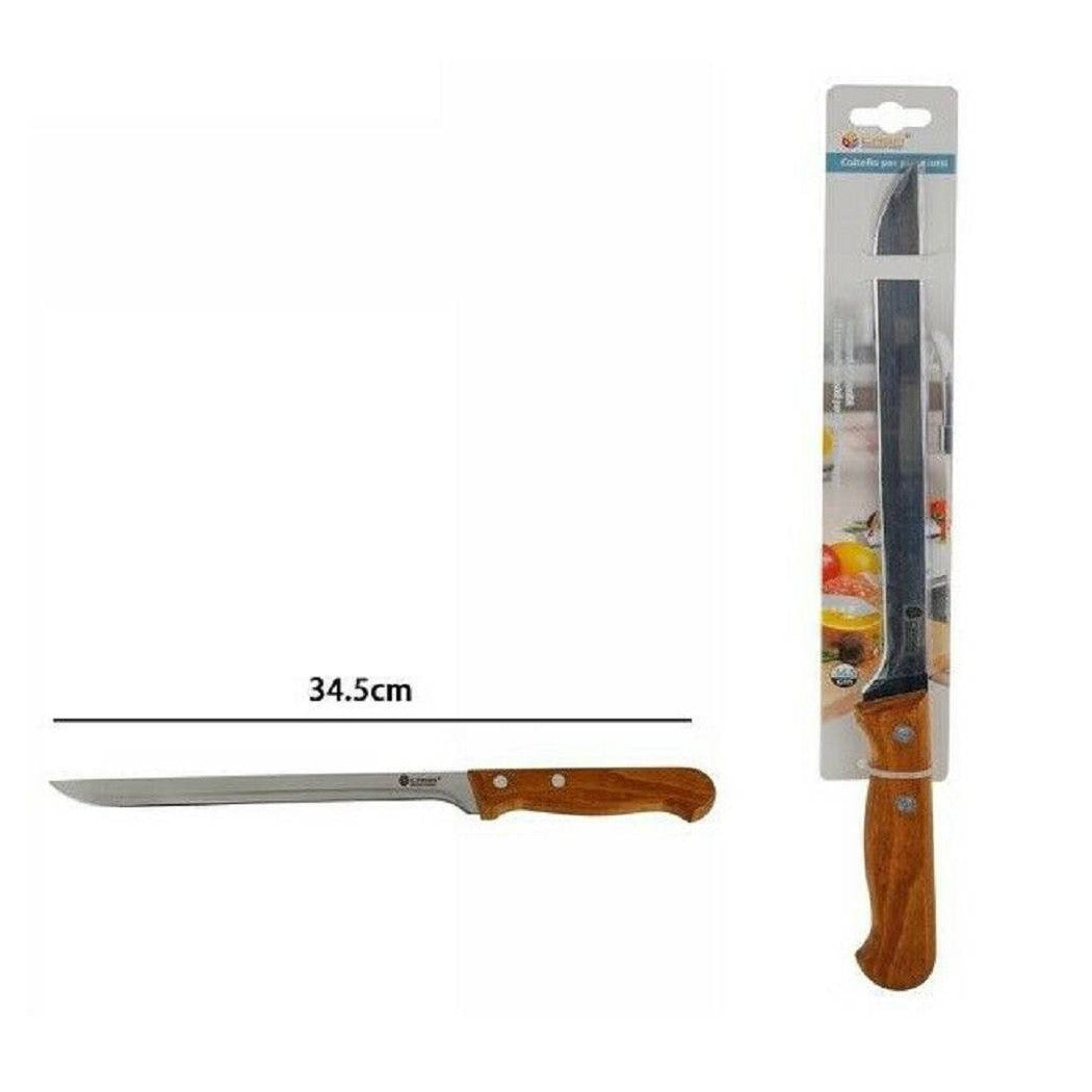 Cuchillo de cocina Corte de corte de acero mango de madera 34,5 cm