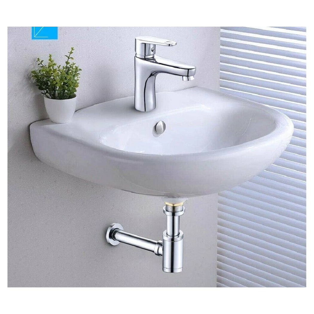 Desbordamiento de la parte inferior del fregadero del sifón 1 "1/4 lavabo de cromo con Rose Rose Art.69374