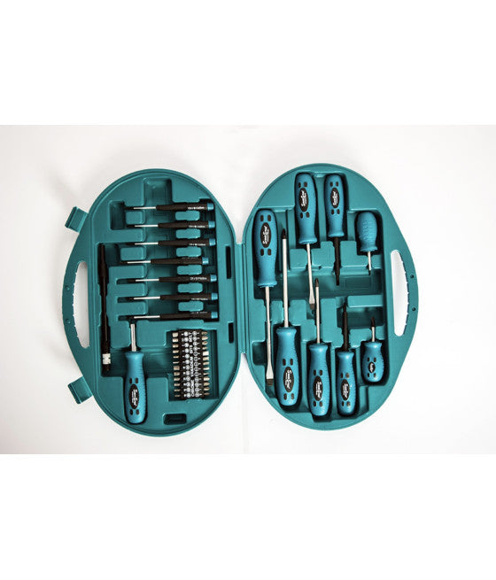 Juego magnético de destornillador de trinquete multiusos 28PZ con cabezales intercambiables 92186