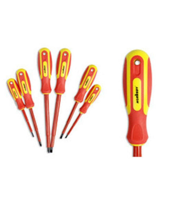 Destornilladores Aislados largos Destornilladores 2pcs con estelar y punta magnética
