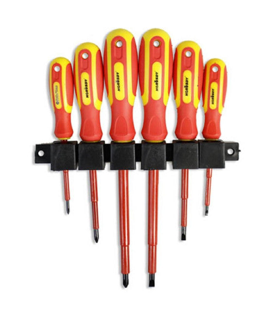 Destornilladores Aislados largos Destornilladores 2pcs con estelar y punta magnética