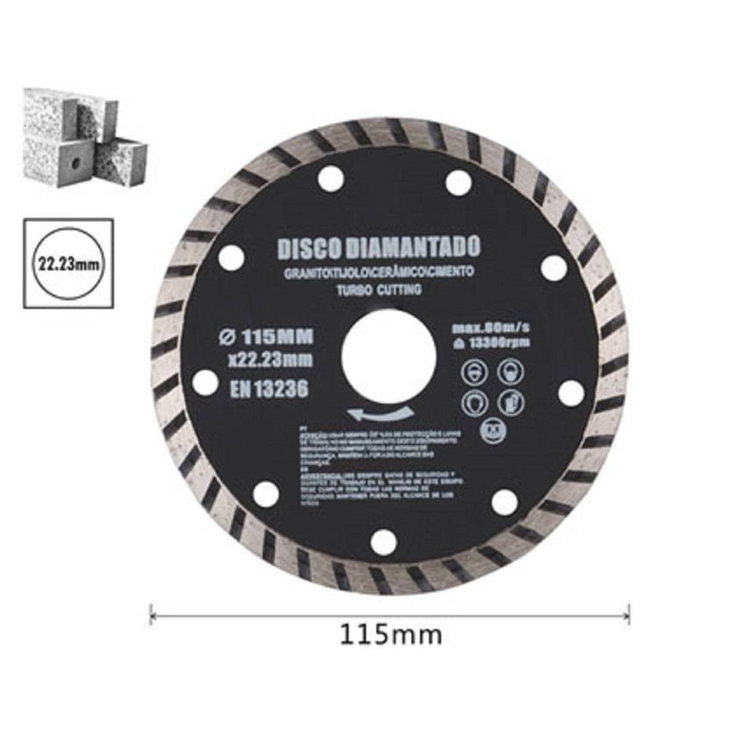 Diamond Disco segmented 115 mm para ladrillos de hormigón Molinillo flexible