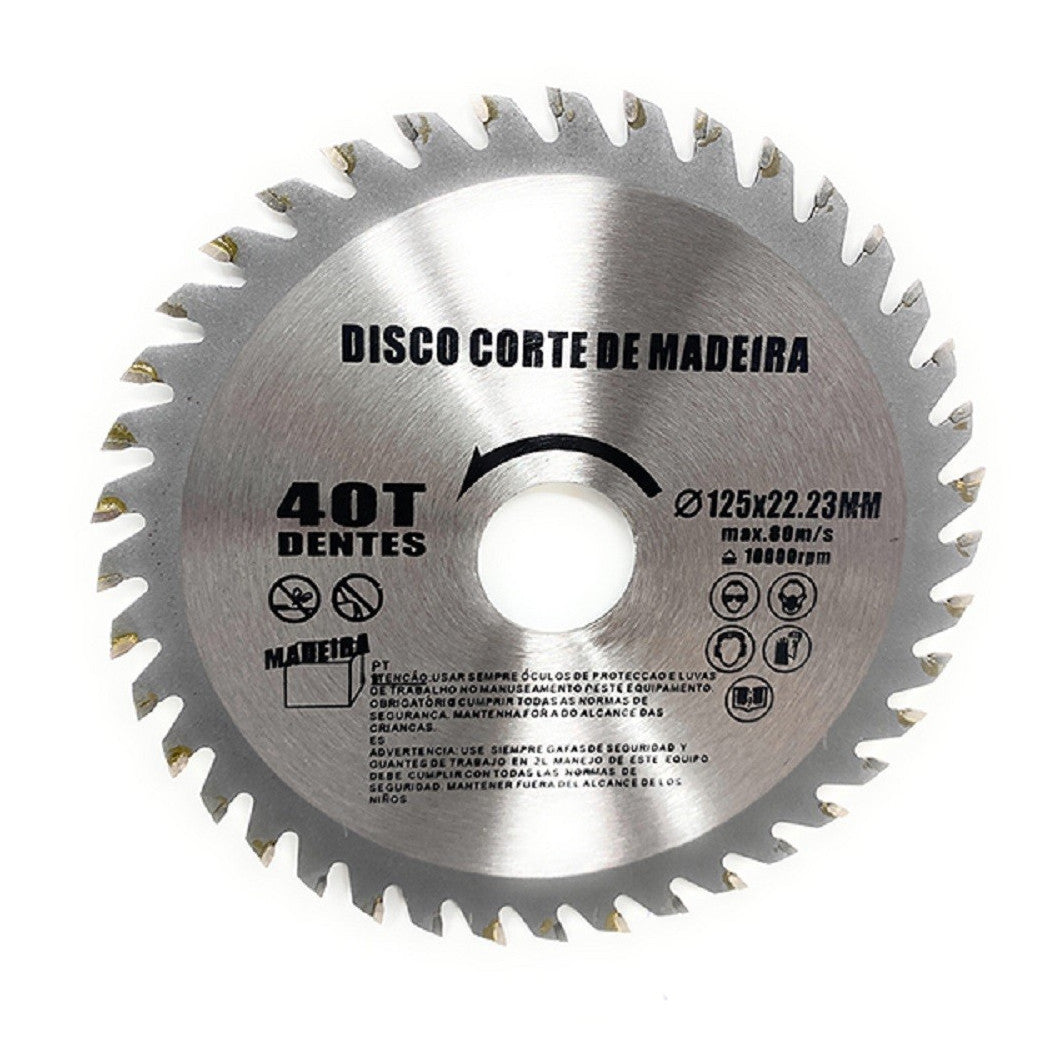 Disco de cuchilla de corte de madera 125 mm para molinillo 40 Sierra circular