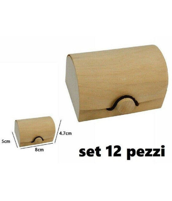 Establecer 12 cajas Caja de madera Caja de madera Decoupage Joyería caja de boxeo 53488A