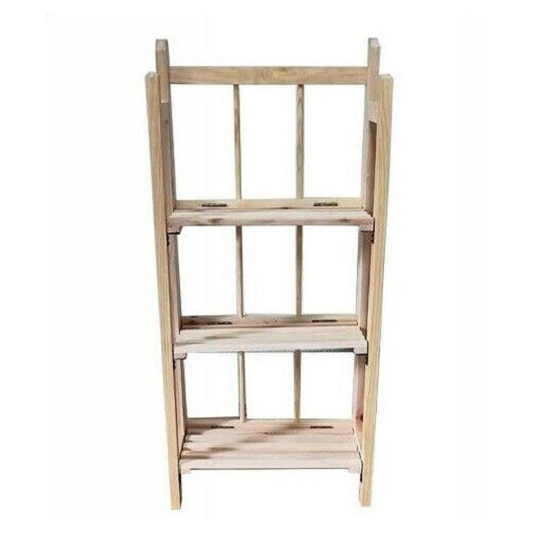 Estante de madera 3 estantes Plantas Puertas Estantes Muebles