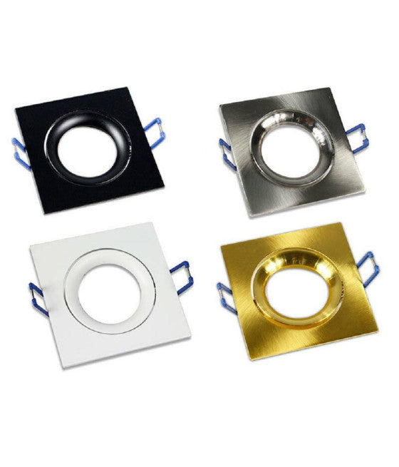 Spotlight Empotrado Portablet GU10 Solder de acero cuadrado P3 Blanco Plata