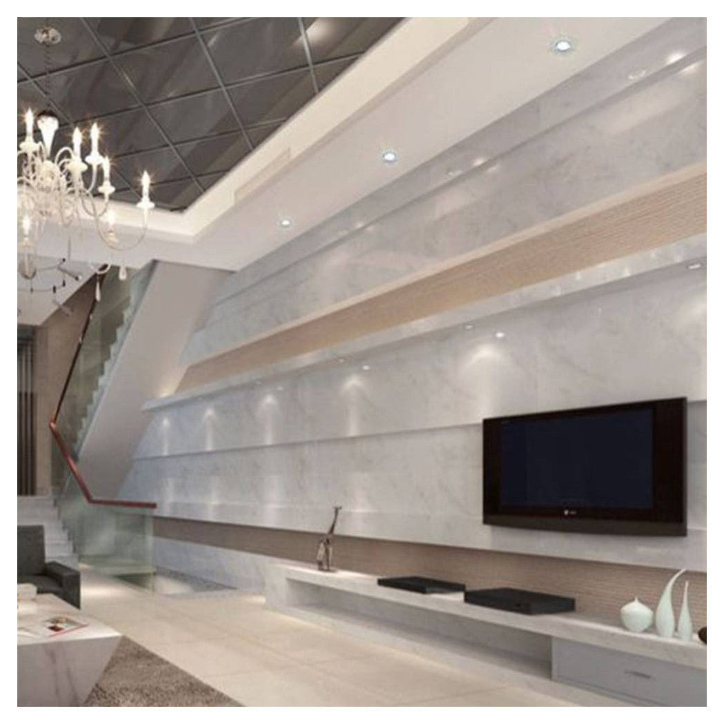 Foco empotrado para foco redondo vidrio blanco venas plata P15