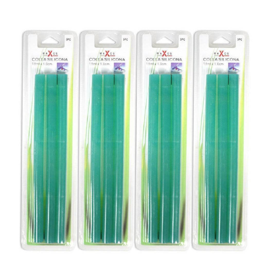 Glue Sticks 12 unids para pistola caliente Máquina de encolado verde 12PZ Stick 18x1 cm