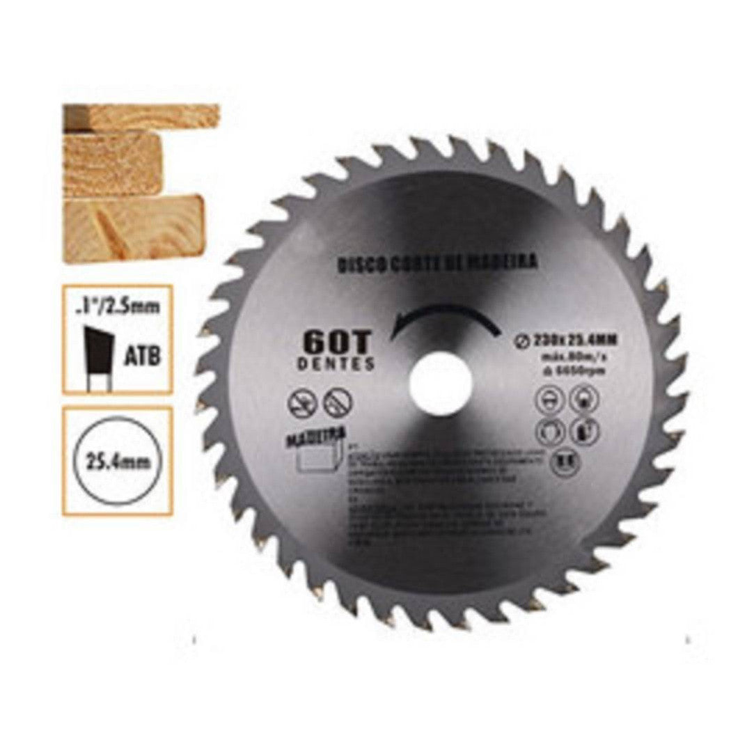 Grindero de ángulo circular de madera de corte de disco SEGA 230 x 25,4 mm 60 dientes