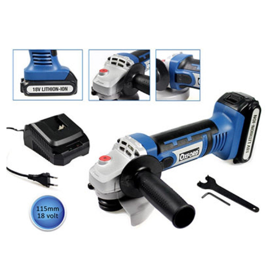 Grindero de ángulo de batería 18V recargable Litio flexible flexible 115 mm disco