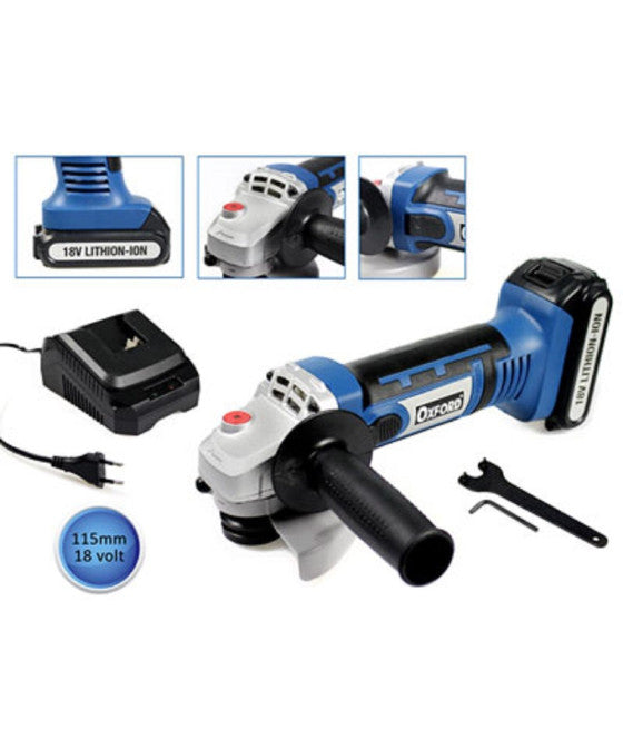 Grindero de ángulo de batería 18V recargable Litio flexible flexible 115 mm disco