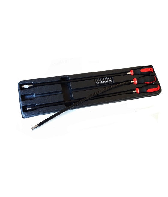 Establecer 2 destornilladores extra largos 45 cm para la estrella de electricista y los destornilladores de corte