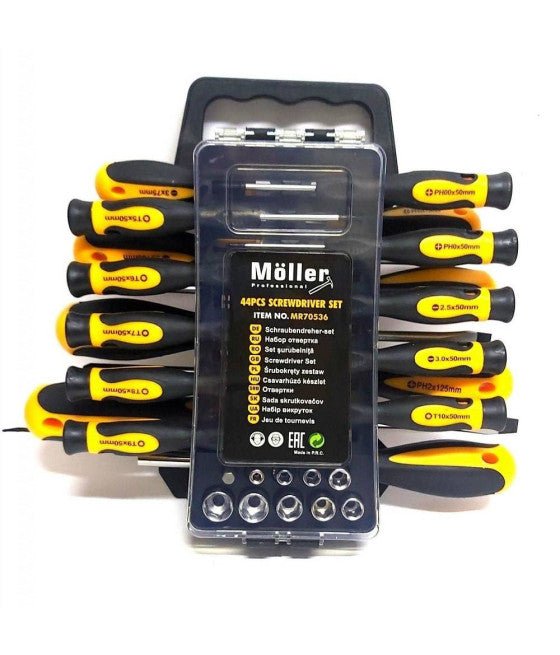 Destornilladores Aislados largos Destornilladores 2pcs con estelar y punta magnética