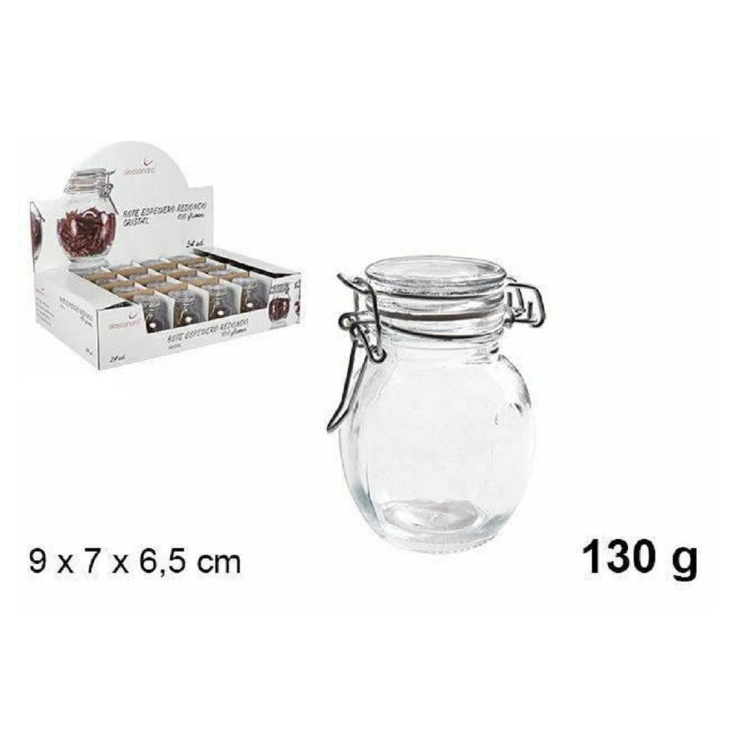 Juego de tarro de tarro de 24 piezas con tapa de la puerta de la especia de cristal 130 gr