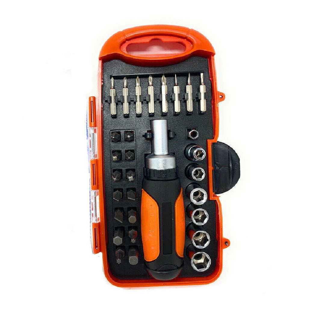 KIT 30 PCS Multiuso de trinquete de trinquete Destornilladores Hexagonales Torx cruza inserciones