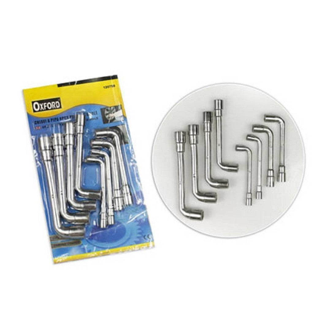 Kit de llaves de tubería 8 piezas L utensilios de diferentes medidas en acero DIY