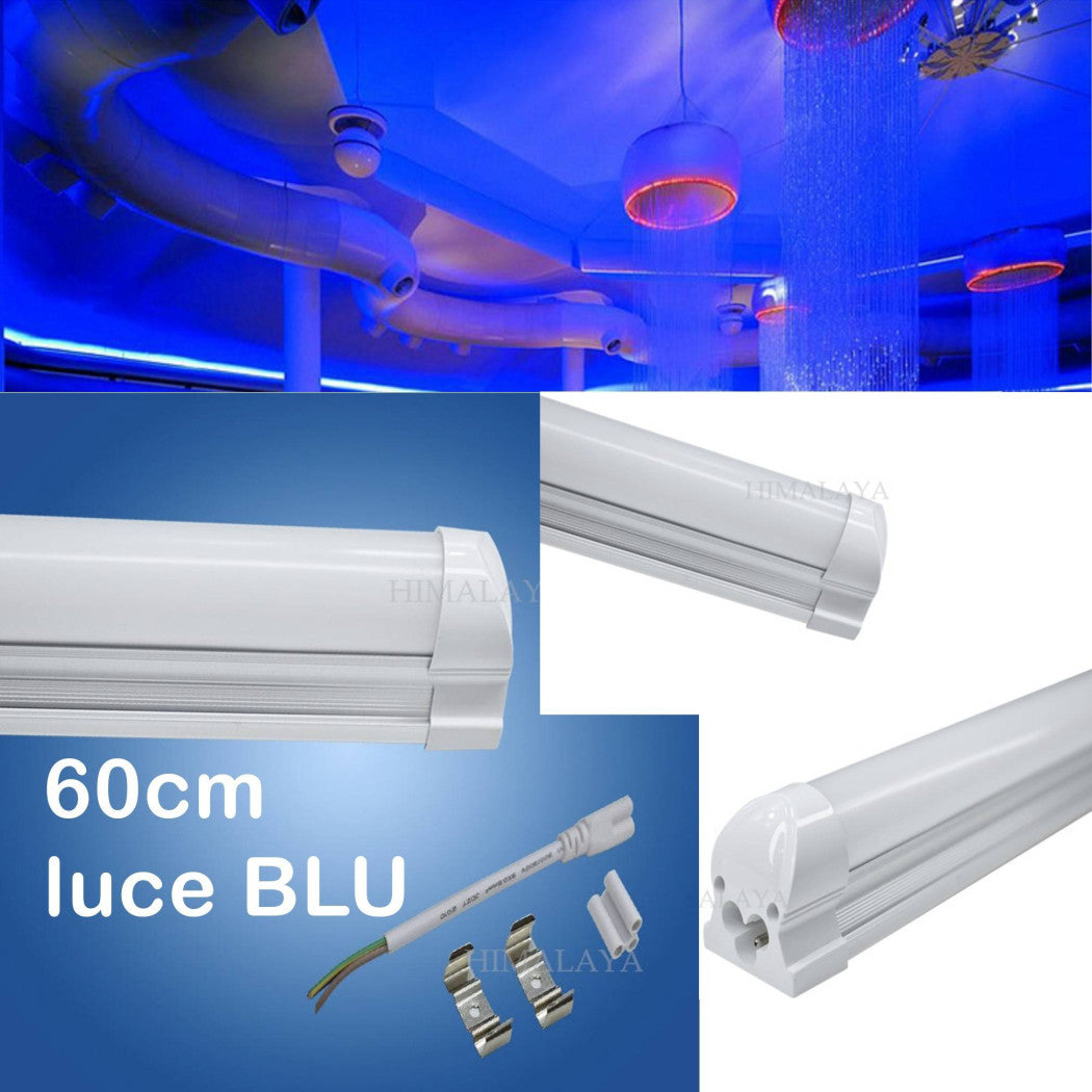 LAMPADA LUCE 60CM EQUIPOS LUCE BLU BARRA LED TUBO NEON T8 9 WATT