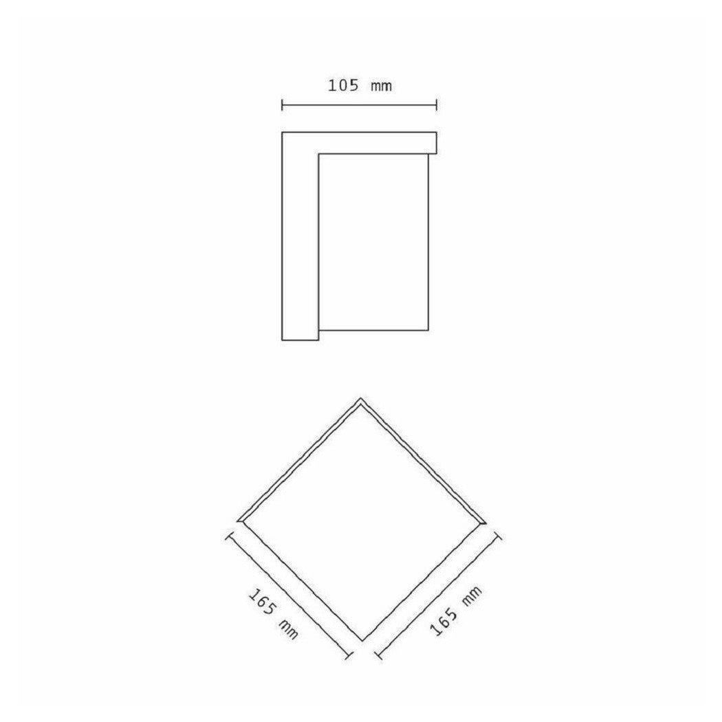 Lámpara de pared al aire libre y interior Lámpara de pared moderna IP65 Spotlight 12W