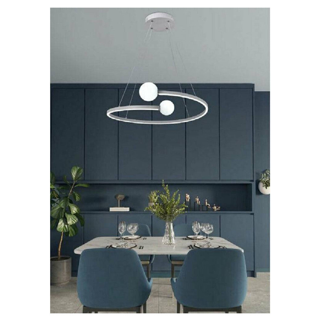 Lámpara LED 34W Suspensión Diseño moderno en aluminio PVC LIGHT 6500K A58