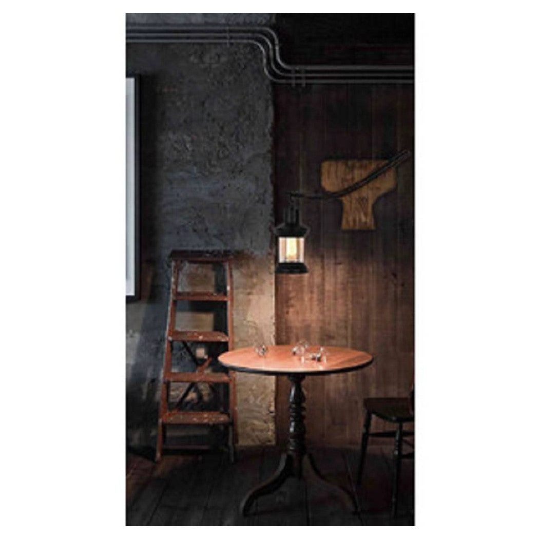 Linterna Linterna Estilo Lámpara Industrial Madera Madera País E27 Vintage E55