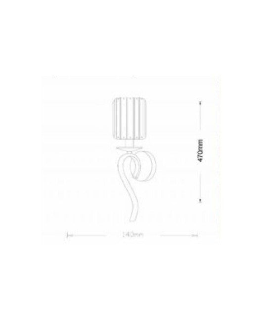 Mesa de noche moderna de la pared de la pared E27 Attack Abat Jour Glass E09