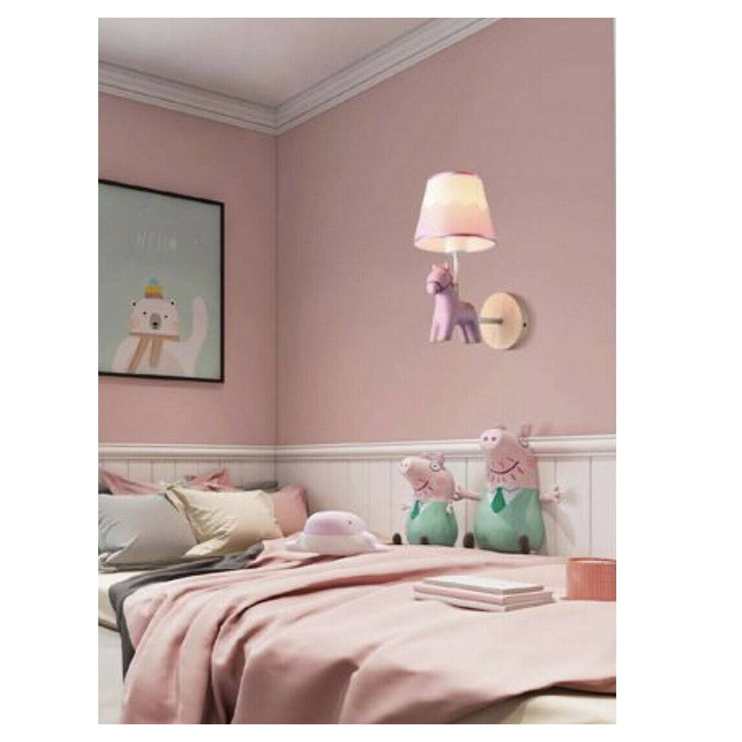 Luz de pared Habitación en forma de caballo en resina E27 Lámpara de pared de lumen E49