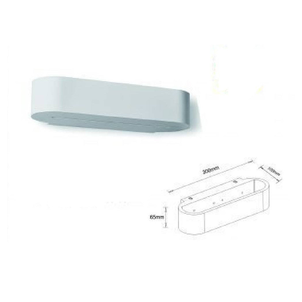 Luz de pared moderna en la tiza ovalada 1xr7s Ataque pintable Lámpara GS-E63