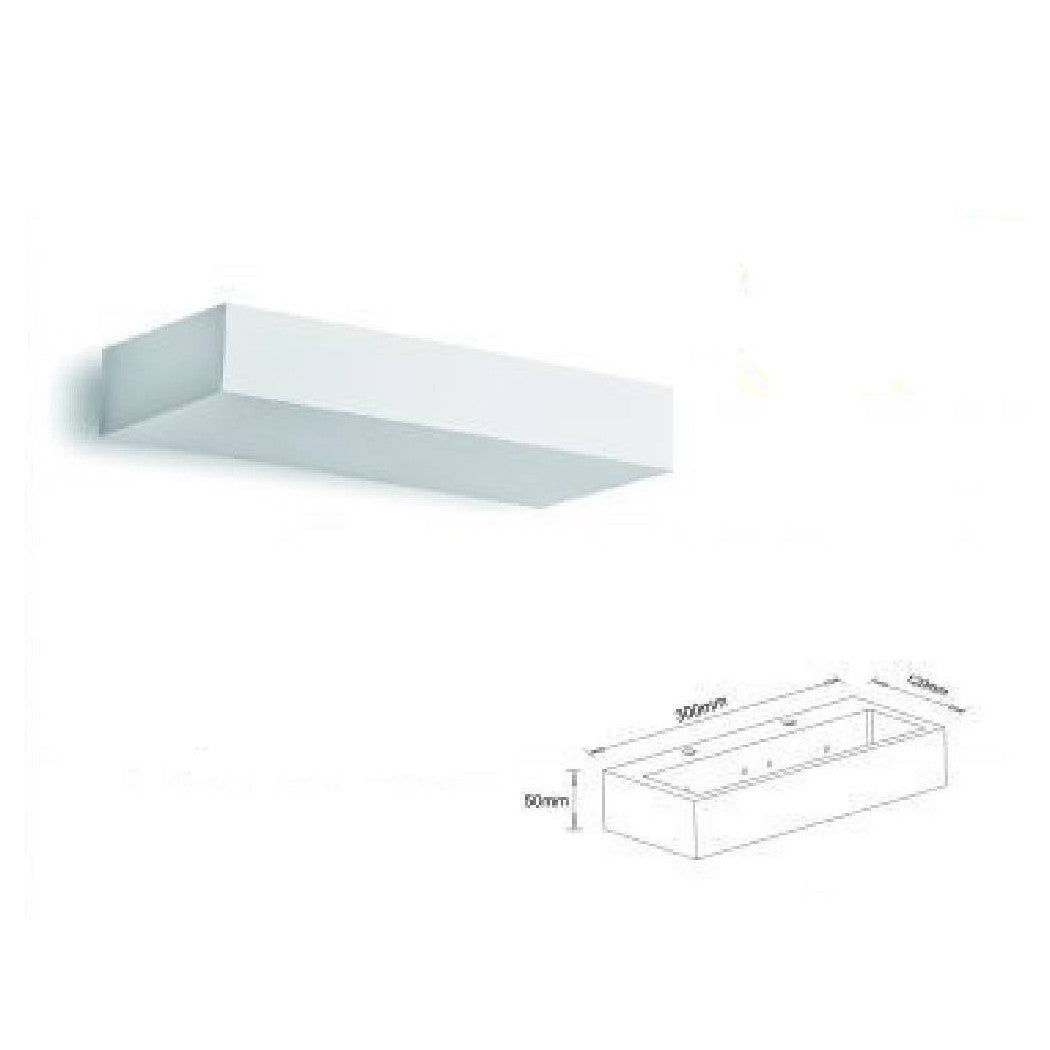 Luz de pared moderna en tiza rectangular 1xr7s Ataque pintable GS-E64