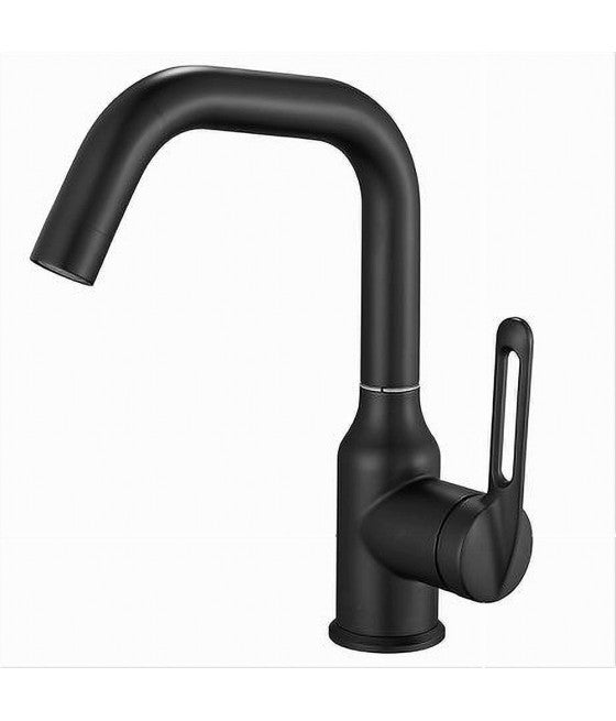 Faucet de cocina Lavabo de un solo agujero Cromo de latón pulido Doble Control Mezclador
