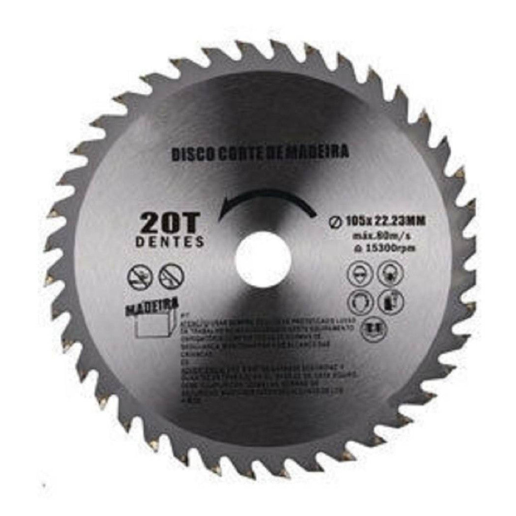 Molinillo de ángulo circular de disco de corte de madera Sega 105x22.23 mm 20 dientes