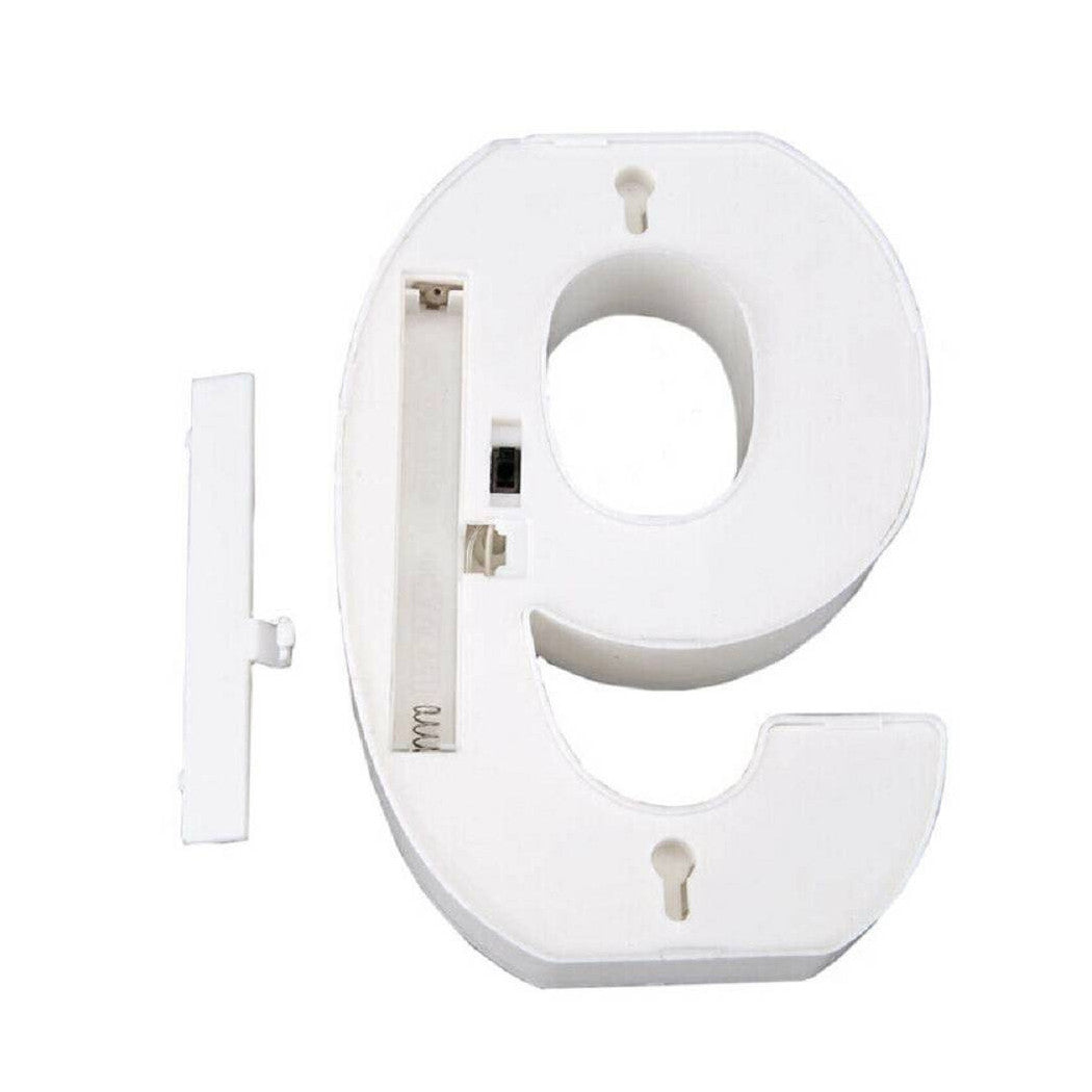 NUMBER 9 LUMINOSO BIANCO LED DECORO PARA EVENTOS CALDA 3000K 16X3CM